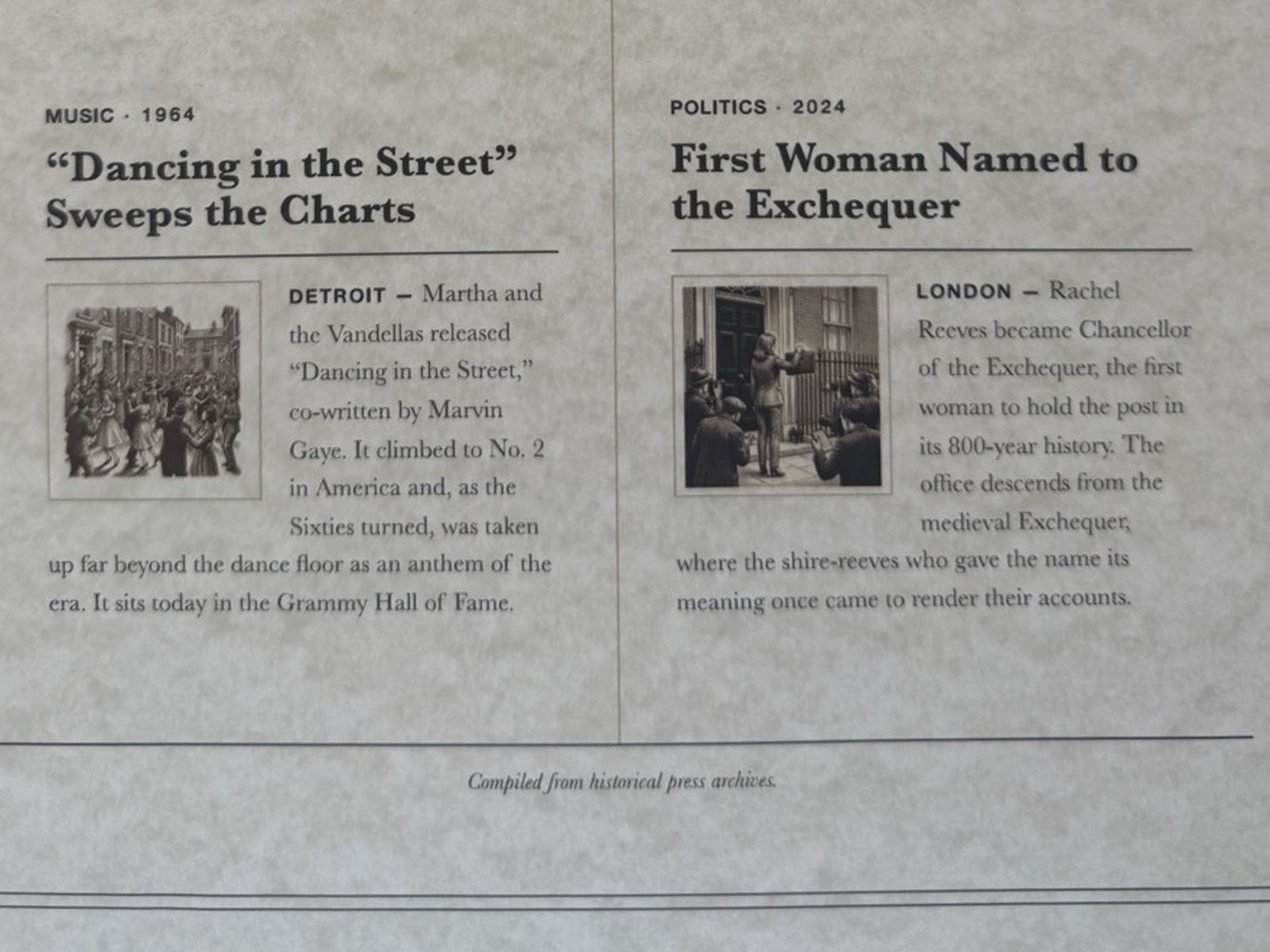 Two stories from the “Reeves in the News” page of a Surname History Pack